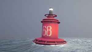 3D Buoy River RB-4-02 Right Side Mark