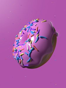 Donut With Animation 3D model