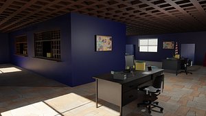 Police Station interior 3D model