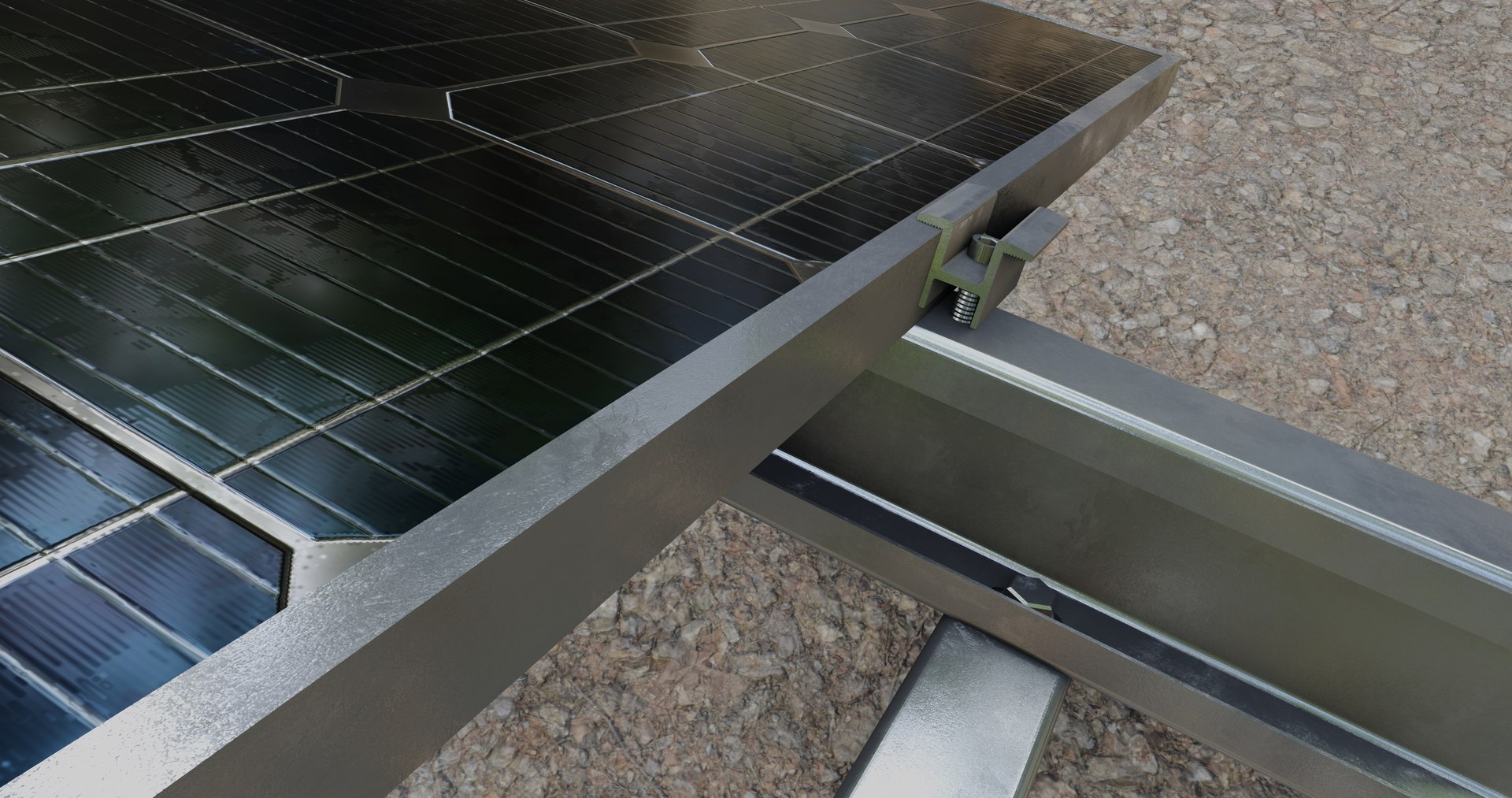 Solar Panel Steel Construction Type 2 3D Model - TurboSquid 2060813