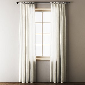Tie-top Linen Curtains