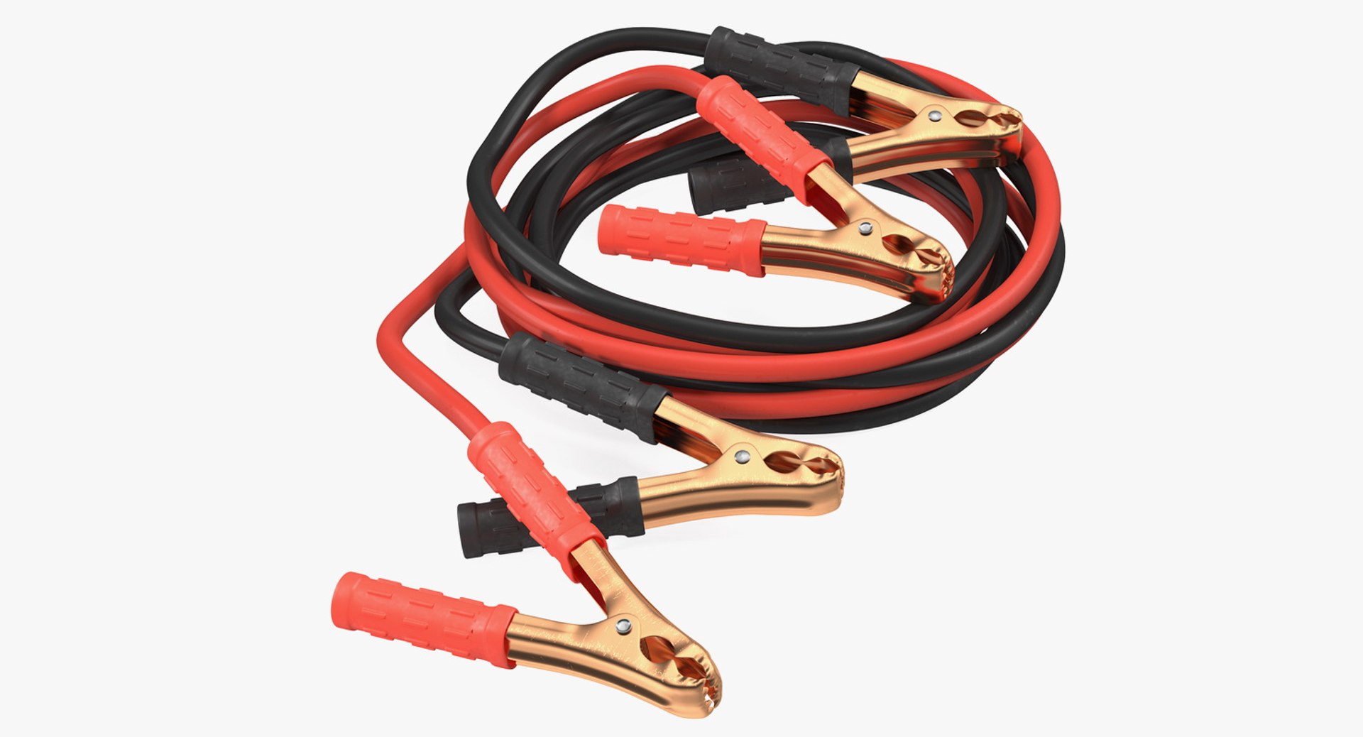Heavy Duty Four Gauge Booster Cables 3D model preview
