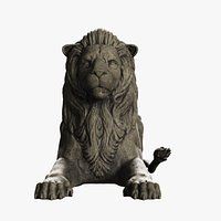 Lion Statue High-Poly