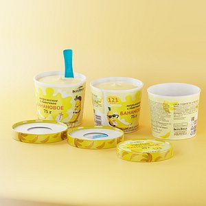 low-poly ice cream 3D