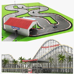 Two Detailed Theme Park Games 3D model