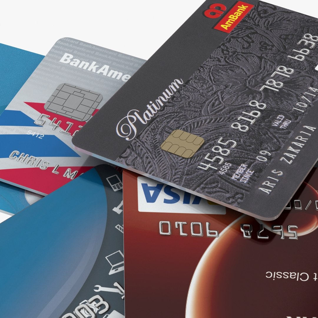 Credit Cards 3d Model