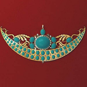 3d brooch gold silver