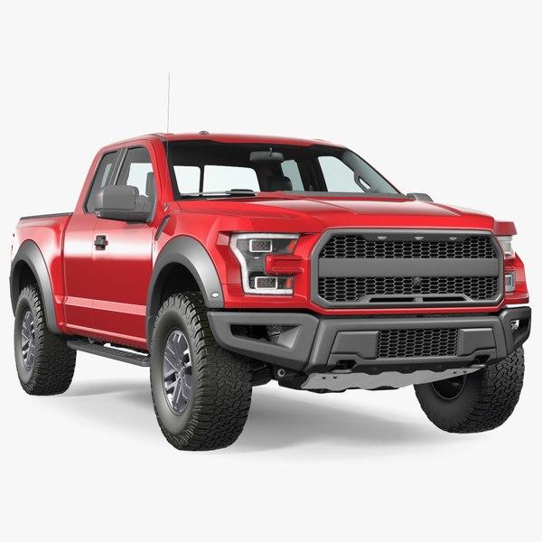 3D SUV Pickup Red model