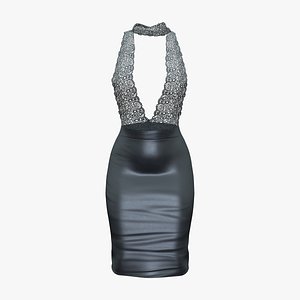 Sexy Leather Dress 3D model