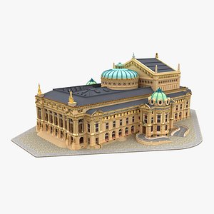 3D Opera Palais Garnier House Paris 3D Model