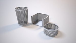 3d pencil cups box model
