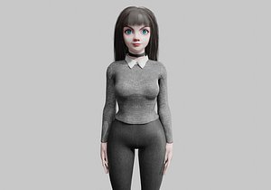 3D stylized Pretty Woman V34381 model