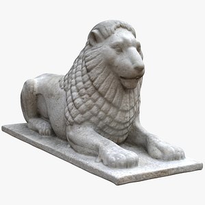 Small Limestone Lion