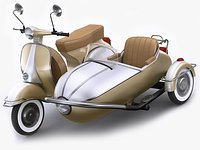 retro scooter with sidecar