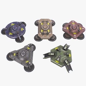 Scifi trap collection 3D model
