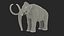3D Adult Mammoth Old Skeleton Shell Rigged for Modo model