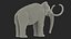 3D Adult Mammoth Old Skeleton Shell Rigged for Modo model