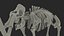 3D Adult Mammoth Old Skeleton Shell Rigged for Modo model