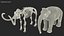 3D Adult Mammoth Old Skeleton Shell Rigged for Modo model