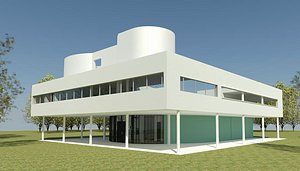 3D villa savoye le corbusier model