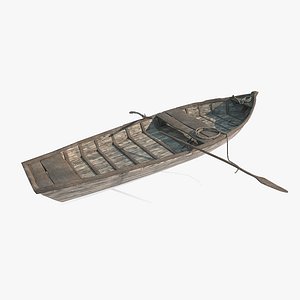 Water carrying small wooden boat