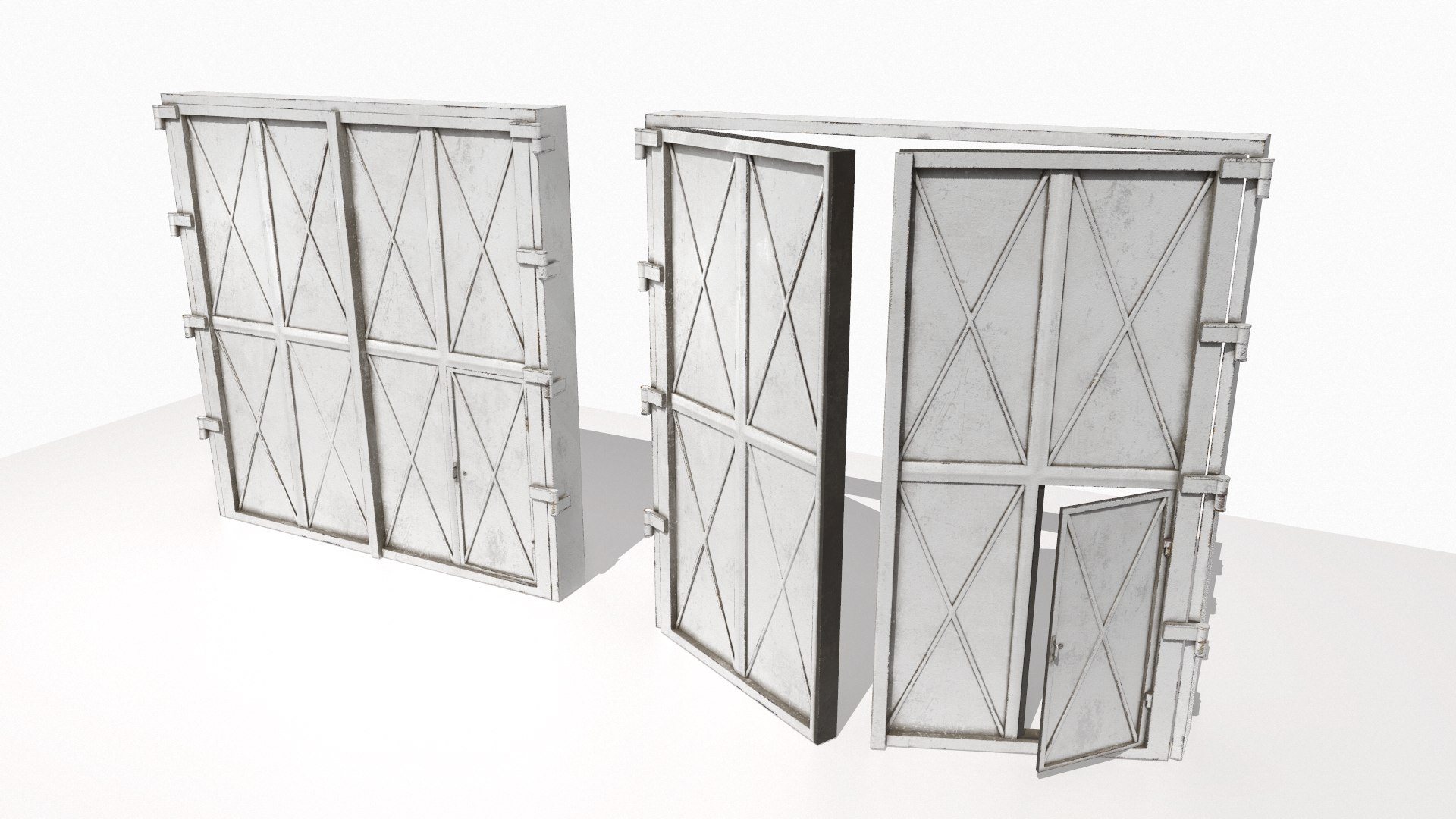 3D Realistic Metal Gates Model - TurboSquid 1520424