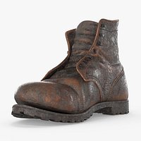 Vintage Steel Toe Safety Boot Brown Used