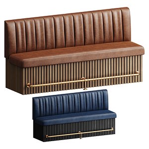 3D model Restaurant Sofa 04