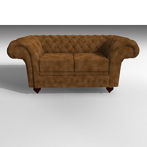 3d model grosvenor velvet chair