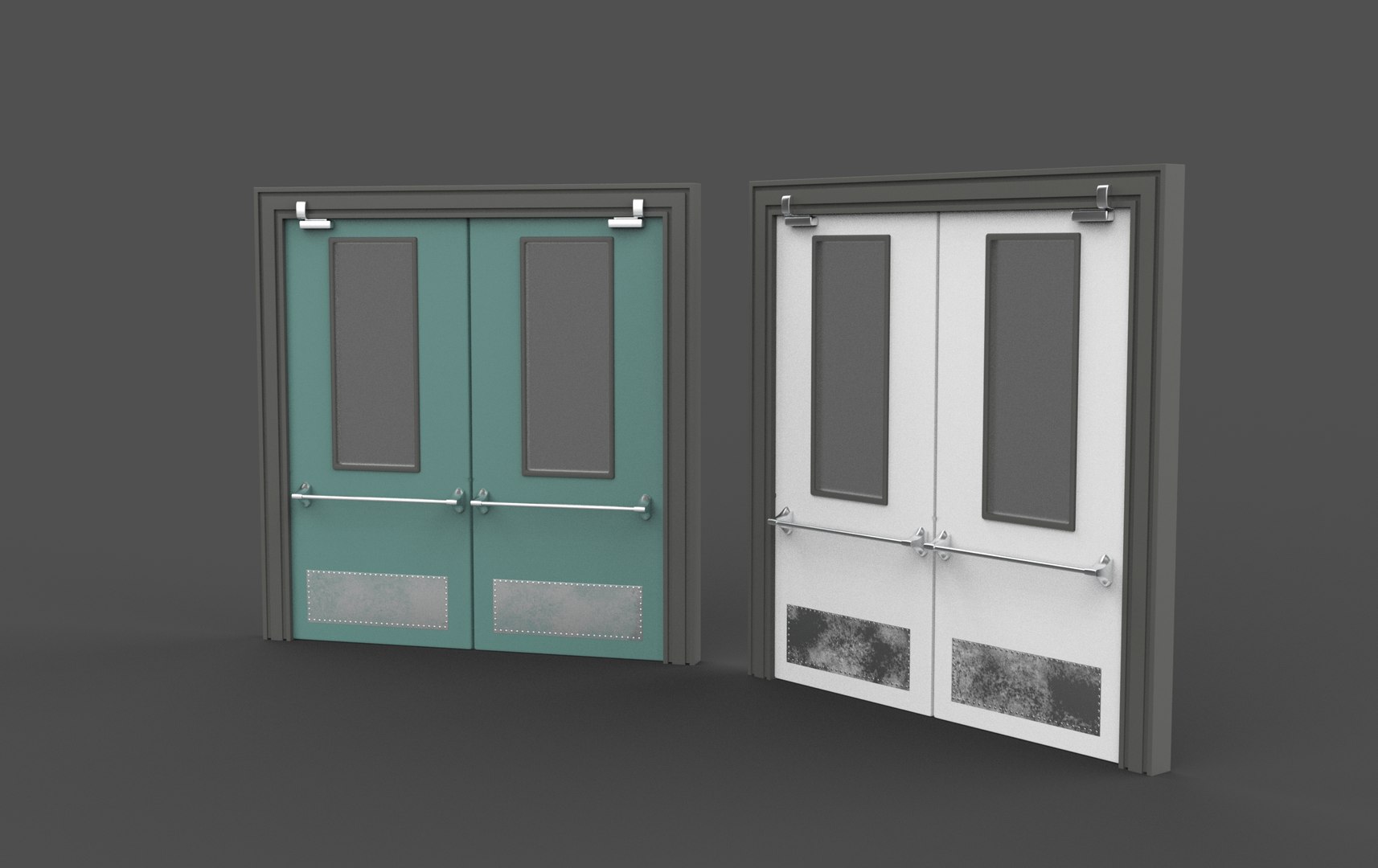 3D Exit Door 3D Model - TurboSquid 2337959