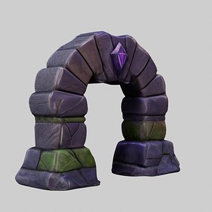 3D Stylized fantasy stone arch