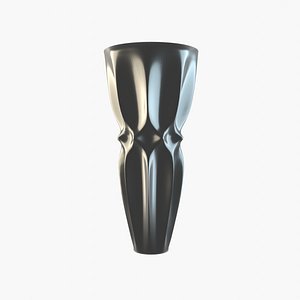 3D Vase porcelain black 2