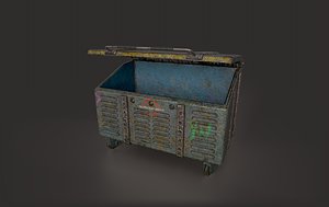 futuristic Skip - Dumpster Low-poly 3D model