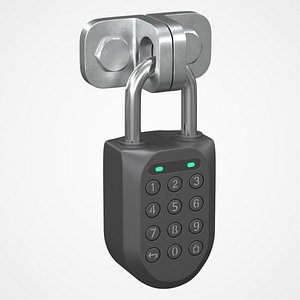 Electronic Keypad Padlock with Green Indicator Closed State
