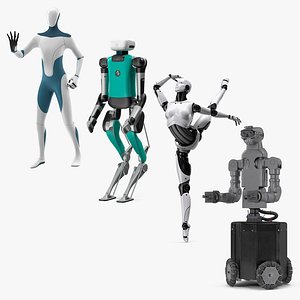 Rigged Robots Collection 10 model