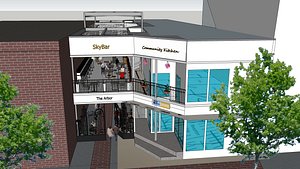 2 Floor Hotel Restaurant Sketchup 3D model