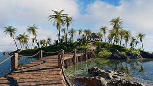 3D Gazebo Island Scene