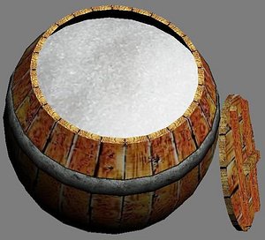 3dsmax wooden barrel sugar