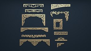 3D cartouche decor onlay