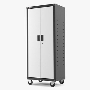 Grey Freestanding Garage Cabinet 3D model