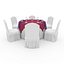 Banquet Table and Chair 33 3D model