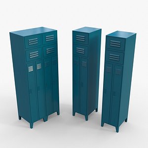 PBR School Gym Locker 10 - Blue Sea 3D
