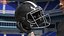 Helm Schwarzer American-Football-Spieler