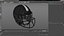 Helm Schwarzer American-Football-Spieler