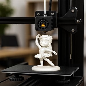 3D Ballerina Girl 3D Printable Figurine Cartoon Style 3D print model