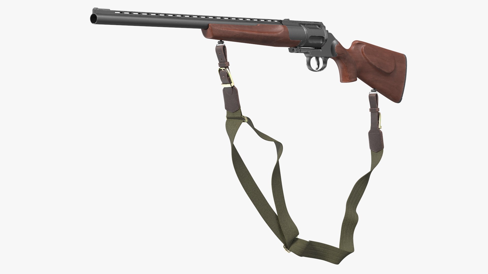 MTs-255 Revolving Hunting Rifle Wood Old Rigged 3D model preview