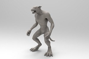 3D werewolf wolfman