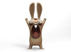 crazy rabbit 3D print model 3D model