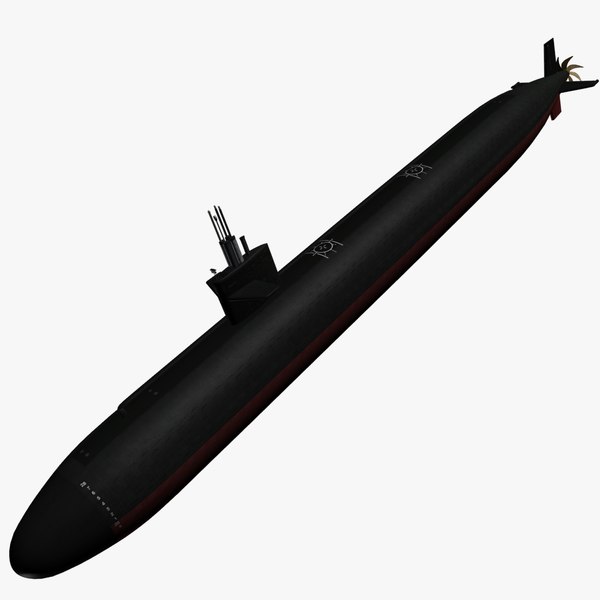 3d uss augusta class submarine model