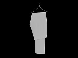 folded hanging pants 3D model